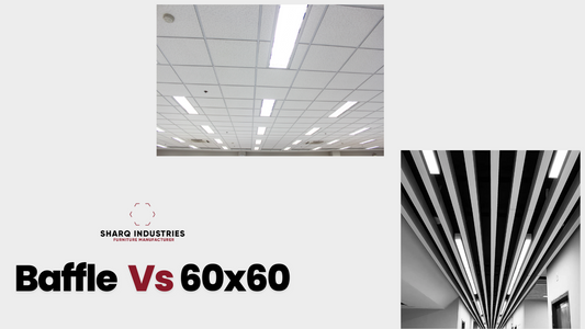 Why Choose Sharq Baffle Ceiling Systems Over Traditional 60x60 Tiles?